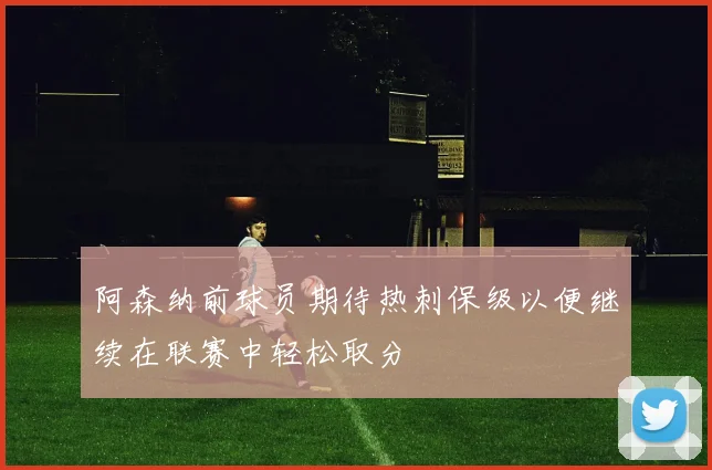 阿森纳前球员期待热刺保级以便继续在联赛中轻松取分